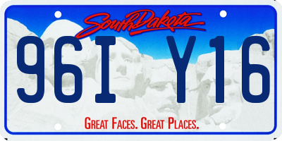 SD license plate 96IY16