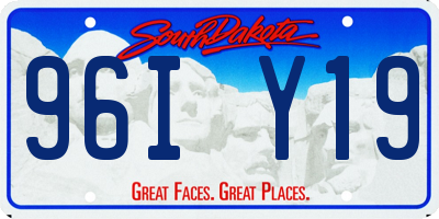 SD license plate 96IY19