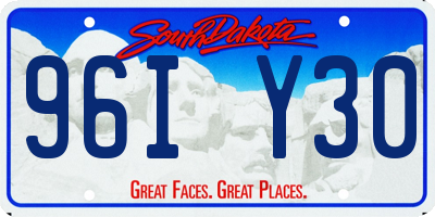 SD license plate 96IY30
