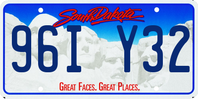 SD license plate 96IY32