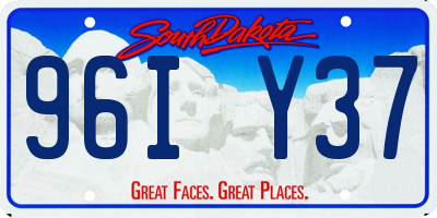 SD license plate 96IY37