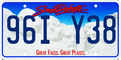 SD license plate 96IY38