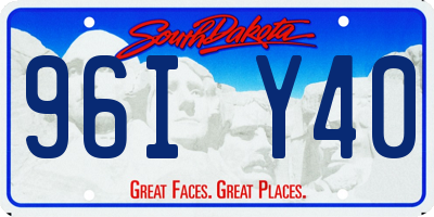 SD license plate 96IY40