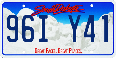 SD license plate 96IY41