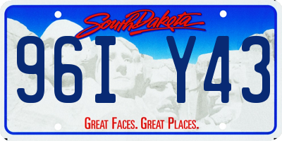 SD license plate 96IY43