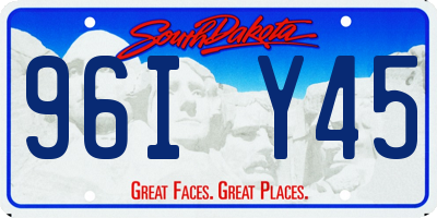 SD license plate 96IY45
