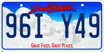 SD license plate 96IY49