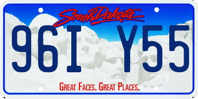 SD license plate 96IY55