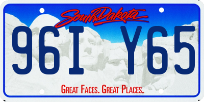SD license plate 96IY65