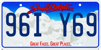 SD license plate 96IY69