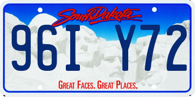 SD license plate 96IY72