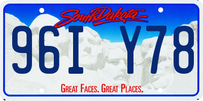 SD license plate 96IY78