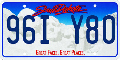 SD license plate 96IY80