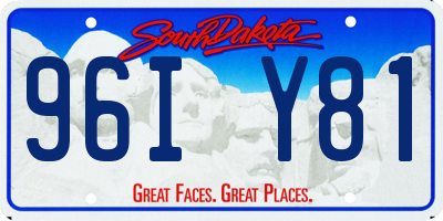 SD license plate 96IY81