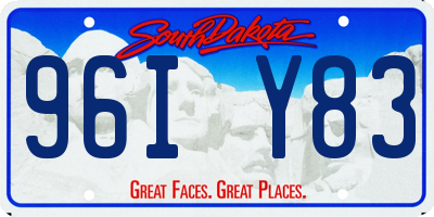 SD license plate 96IY83