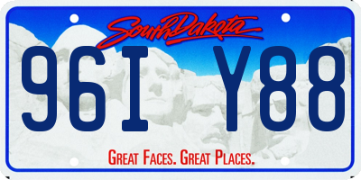 SD license plate 96IY88