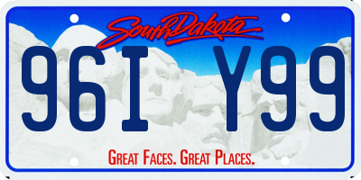 SD license plate 96IY99