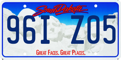 SD license plate 96IZ05