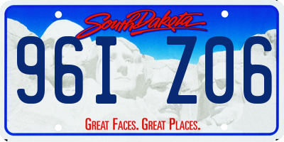 SD license plate 96IZ06