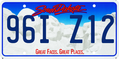 SD license plate 96IZ12