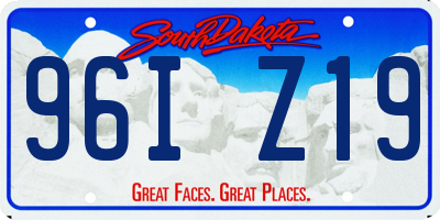SD license plate 96IZ19