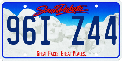 SD license plate 96IZ44