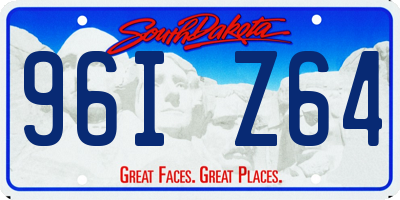 SD license plate 96IZ64