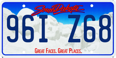 SD license plate 96IZ68