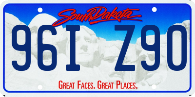 SD license plate 96IZ90