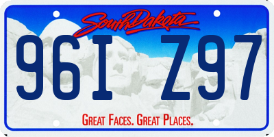 SD license plate 96IZ97