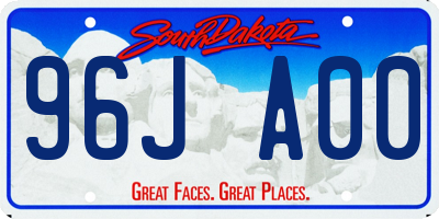 SD license plate 96JA00