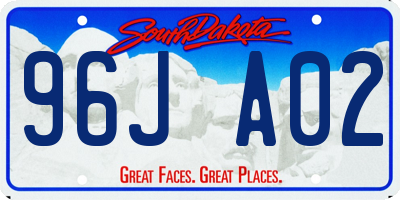 SD license plate 96JA02