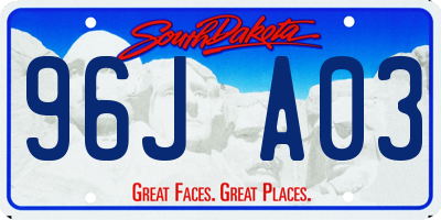 SD license plate 96JA03