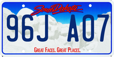 SD license plate 96JA07