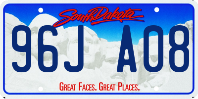 SD license plate 96JA08