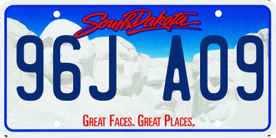 SD license plate 96JA09