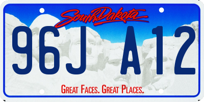 SD license plate 96JA12