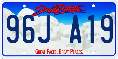 SD license plate 96JA19