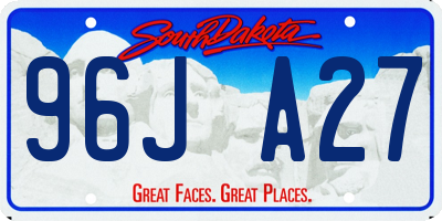 SD license plate 96JA27