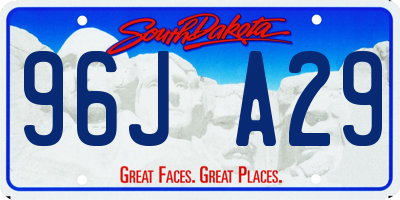 SD license plate 96JA29