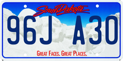 SD license plate 96JA30