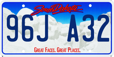 SD license plate 96JA32