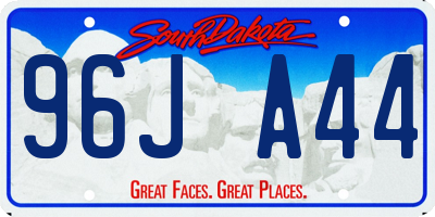SD license plate 96JA44