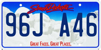 SD license plate 96JA46