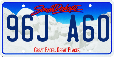 SD license plate 96JA60
