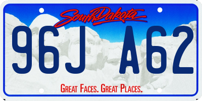 SD license plate 96JA62