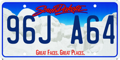 SD license plate 96JA64