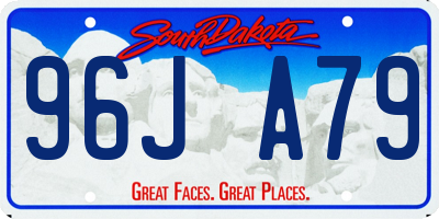 SD license plate 96JA79