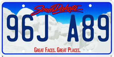 SD license plate 96JA89