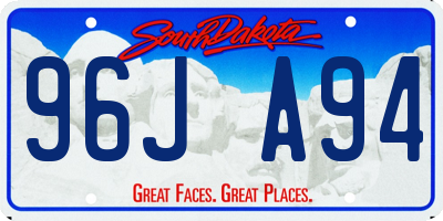 SD license plate 96JA94